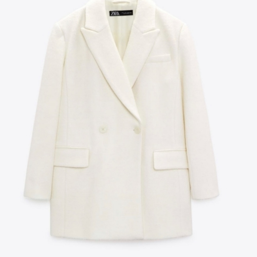 New white Zara oversized blazer / coat size S